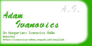 adam ivanovics business card